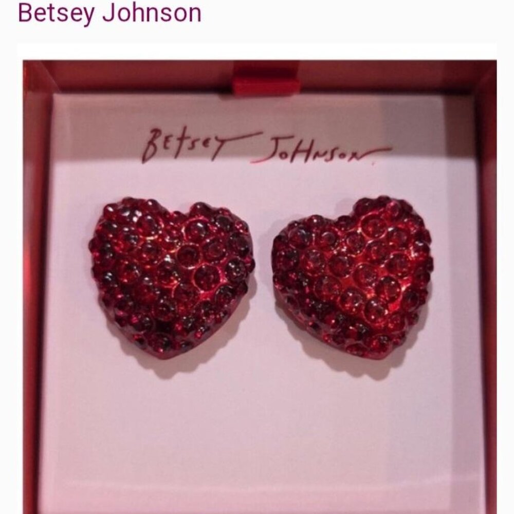 Betsey Johnson Heart Earrings